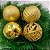 24 Enfeites Bola Dourada Glitter Arabesco Arvore Natal - Imagem 2