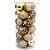 24 Enfeites Bola Dourada Glitter Arabesco Arvore Natal - Imagem 1