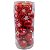 24 Enfeites Bola Vermelha Glitter Lisa Arvore Natal  7 CM - Imagem 4