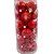 24 Enfeites Bola Vermelha Glitter Lisa Arvore Natal  7 CM - Imagem 1