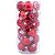 24 Enfeites Bola Vermelha Glitter Lisa Arvore Natal  7 CM - Imagem 6