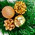 24 Enfeites Bola Dourada Lisa Mini Pinha Arvore Natal  6 CM - Imagem 2