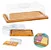 2 Porta Frios Queijo Presunto Pote Alimentos Bambu Com Tampa - Imagem 6