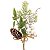 12 Enfeite Decorativo Premium  Azevinho Galho Branco Nevado - Imagem 3
