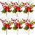 12 Enfeite De Natal Decoração Haste Azevinho Galho Vermelho - Imagem 9