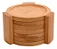 Jogo Porta Copos Redondo Bambu 6 Peças e Suporte Mesa Estilo - Imagem 2