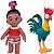 Boneca Moana Bebe Baby  Galo Hei Hei Disney Original Pente - Imagem 1