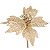 12 Enfeite Natal Decoração Flor Poinsettia Champagne Premium - Imagem 7