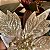 12 Enfeite Natal Decoração Flor Poinsettia Champagne Premium - Imagem 4