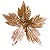 12 Enfeite Natal Decoração Flor Poinsettia Champagne Premium - Imagem 1