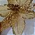 12 Enfeite Flor Poinsettia Champagne Dourada Árvore de Natal - Imagem 5