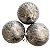 6 Bola Prata Glitter Árvore de Natal 8 CM Prateada Luxo - Imagem 7