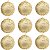 9 Bola Dourada Glitter Árvore de Natal 8 CM Dourado Grande - Imagem 1