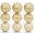9 Bola Dourada Glitter Árvore de Natal 8 CM Dourado Grande - Imagem 10