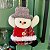 9 Enfeite Árvore Natal Papai Noel Pendente Decoração Feltro - Imagem 6