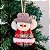 9 Enfeite Árvore Natal Papai Noel Pendente Decoração Feltro - Imagem 2