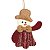8 Enfeite Árvore Natal Papai Noel Pendente Decoração Feltro - Imagem 6
