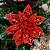 12 Enfeite Flor Poinsettia Vermelha Árvore de Natal 7 CM - Imagem 2
