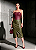 Conjunto Duo Colour Cropped Corset e Saia Lápis Luiza em Couro Sintético Premium - Imagem 3