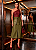 Conjunto Regata Um Ombro e Saia Clochard Radassa Duo Colour em Couro Sintético Premium - Imagem 2