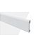 RODAPE POLIESTIRENO GART WALLSTYL DB11 BRANCO 11CM LISO 18MM - 2,44M - Imagem 1