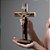 Crucifixo de Mesa Madeira Frisada - 26cm - Imagem 1