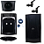 KIT PRETO ICY PAINEL INFERIOR e SUPERIOR, TAMPA TORNEIRAS, ACABAMENTO REGULAGEM TEMP E PINGADEIRA - Imagem 1