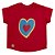 Blusa Cropped Coração Vermelho - Imagem 1