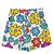 Short-saia Botões Flores Coloridas - Imagem 3
