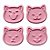 Kit cortadores/carimbos de biscoito gato 6cm - Imagem 1