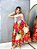 Vestido Regata Marias Florescer Fundo Turquesa - Imagem 1