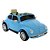 Carrinho Eletrico Infantil New Beetle Azul 12v Com Controle - Imagem 1