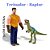 Kit Dinossauro Velociraptor + Boneco 30 cm - Adijomar - Imagem 3