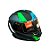 Capacete Pro Flagger Azul/Verde Fosco com viseira extra Nº58 - Imagem 1