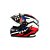Capacete Vermelho e Azul FW3 Nº60 GTN Super - Imagem 2