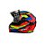 Capacete Laranja, Azul e Verde Limão FW3 Nº58 GTX Fox - Imagem 2