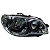 FAROL PALIO 2004 A 2011 MÁSCARA CROMADA ARO PRETO LD DIREITO - Imagem 2