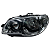FAROL PALIO 2004 A 11 MÁSCARA CROMADA ARO PRETO LD ESQUERDO - Imagem 2