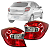 PAR LANTERNA TRASEIRA FORD KA HATCH 2015 A 2018 BICOLOR - Imagem 1