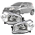 PAR FAROL NOVO FIAT UNO VIVACE 2010 A 2014 CROMADO - Imagem 1