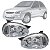 PAR DE FAROL CORSA WIND CLASSIC E PICKUP 1994 A 1999 CROMADO - Imagem 1