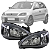PAR DE FAROL CORSA E MONTANA 2003 A 2011 MASCARA NEGRA - Imagem 1