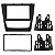 MOLDURA PAINEL ABS 2 DIN GOL VOYAGE SAVEIRO G6  PRETO 7" - Imagem 3
