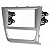 MOLDURA PAINEL ABS 2 DIN GOL VOYAGE SAVEIRO G6  PRATA 7" - Imagem 2