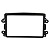 Moldura 2 Din Duster Dynam/ Sandero Expression/ Captur Preta - Imagem 1