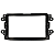 Moldura 2 Din Duster Dynam/ Sandero Expression/ Captur Preta - Imagem 2