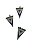 Pingente de zircônia triangulo 45mm - Imagem 1