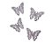 Entremeio de zircônia borboleta prateada 45x54mm - Imagem 1