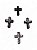 Entremeio Cruz - Cravejado em Zircônia - 12x10mm - Imagem 1