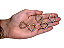 Pingente Coração Vazado Cravejado em Zircônia Colorida - 25mm - Imagem 2